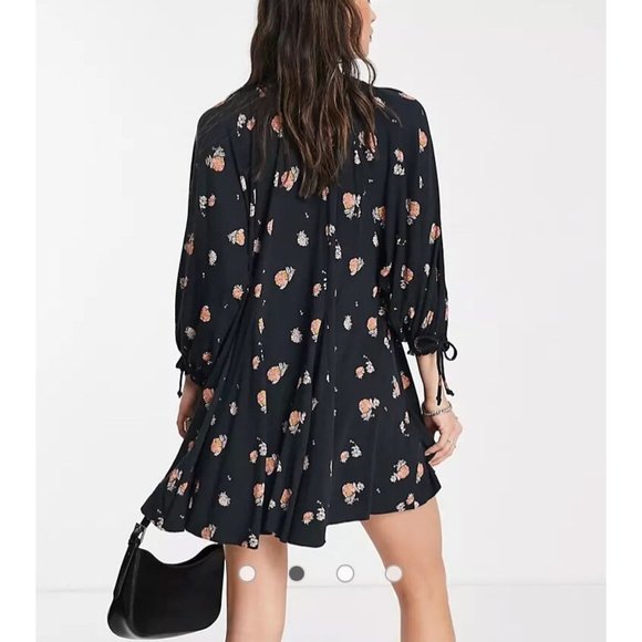 Free People/ We The Free Winter Sun Tunic Floral Print Cinnamon Combo XS NWT - Picture 12 of 14